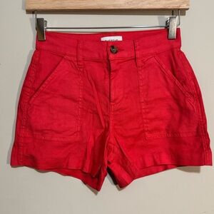 Evereve Linen Red Women's Shorts